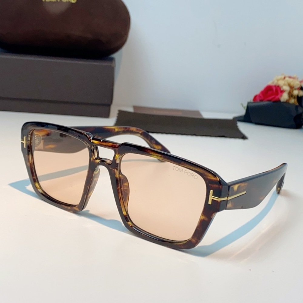 Tom Ford Double Bridge Sunglasses Square Frame Unisex Fashion Eyewear 🖤